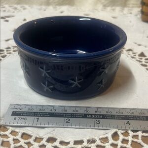 Longaberger Proudly American 1/2 Pint Crock in cobalt blue
